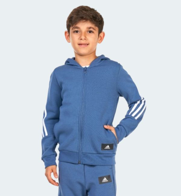 Kids' Future Icons 3-Stripes Full-Zip Hoodie